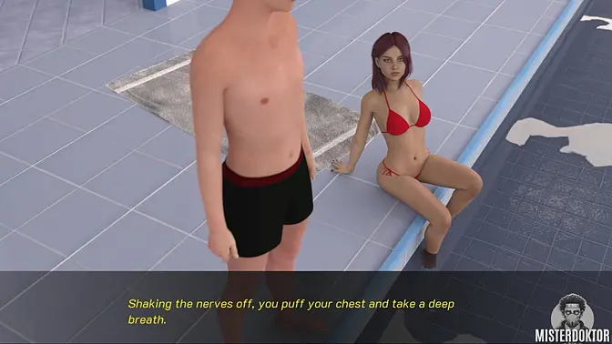 Busty babe's nice tits tease before taking cock