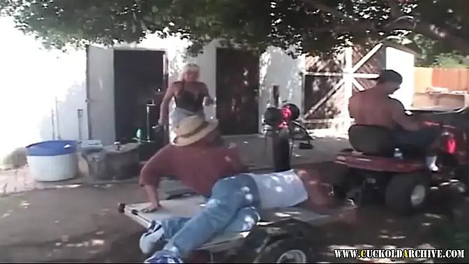 Busty Biker Wife Gets Gangbanged by Huge Cock