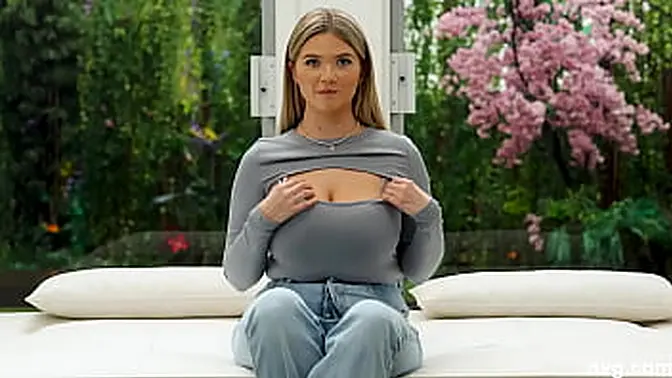 Busty Blond rides cock and swallows cum