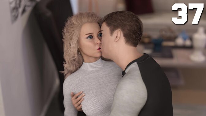 Busty blonde milf finally gets her kissing tenant