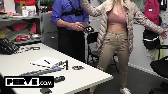 Busty blonde milf Vic gets deep cavity search and sloppy facial cumshot