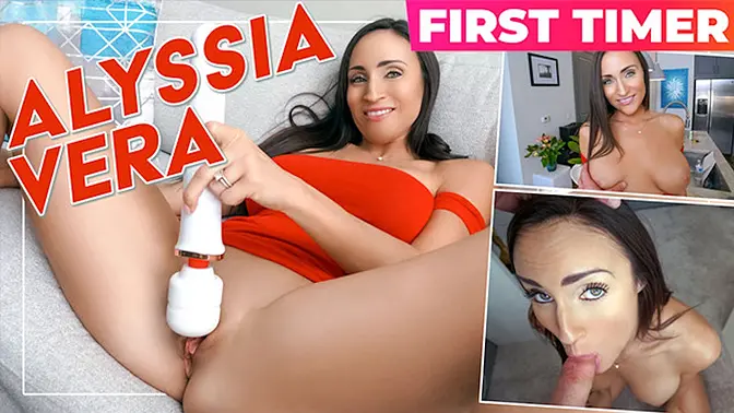 Busty MILF Alyssia Vera POV fucked and covered in cum