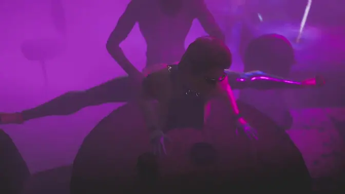 Busty MILF Meredith gets seductive with big black cock at strip club