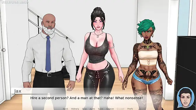 Busty MILF seduces with massive big boobs in animated 3D game