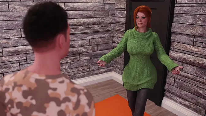 Busty MILF swallows huge cum in animated 3D game