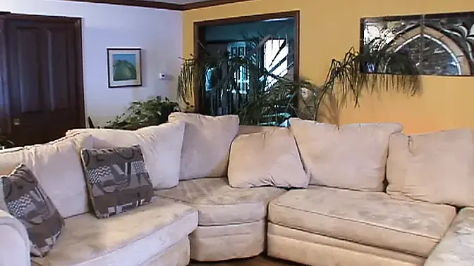 Busty MILF takes two hard cocks in wild threesome