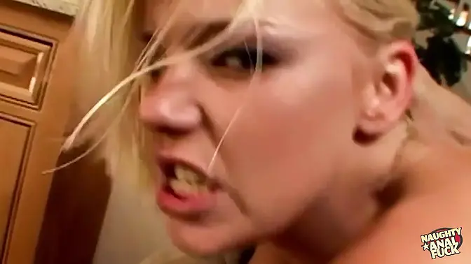 Busty pool slut loves fingering, but gets her ass rammed in a threesome