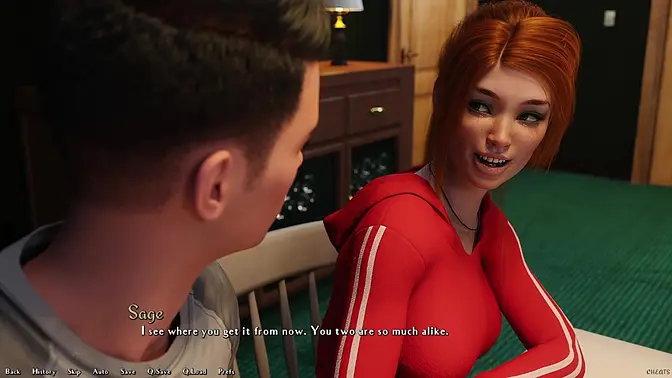 Busty Redhead College Girl Gets Huge Cock in Animated 3D Game