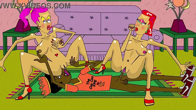 Cartoon cutie delivers more than pizza with big tit tease