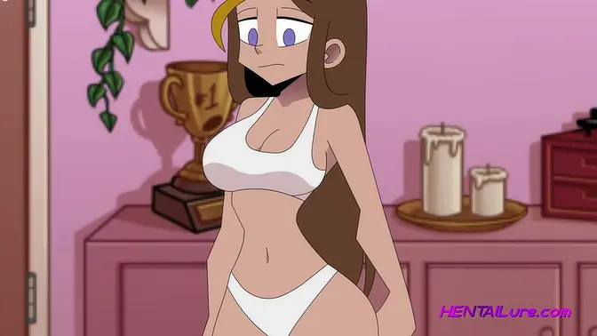 Cartoony MILF and jock fuck in animated chaos