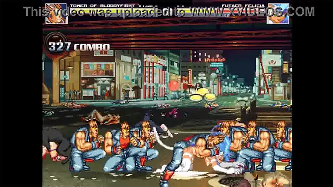 Catgirl Felicia gets gangbanged in doggystyle and creampie