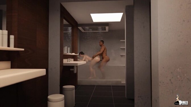 CEO and his curvy PAWG employee get it on in animated 3D