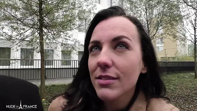 Charming blue-eyed guy watches his beautiful brunette girlfriend get fucked by a big black dick