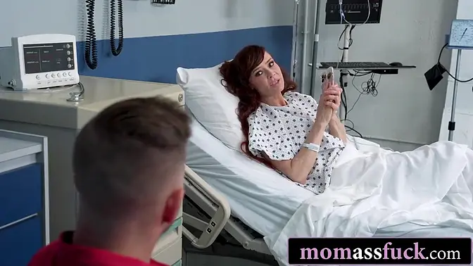 Cheating MILF rides cock in hospital bed