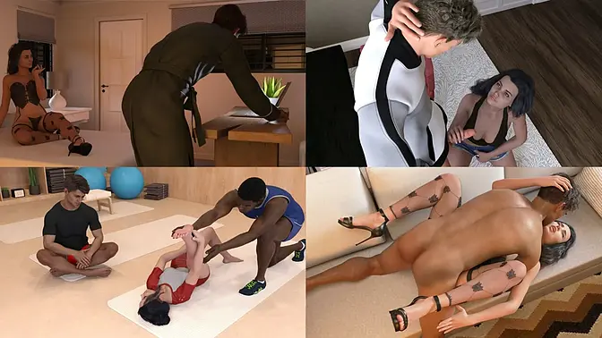 Cheating wife gets a 3D animation blowjob from a stranger