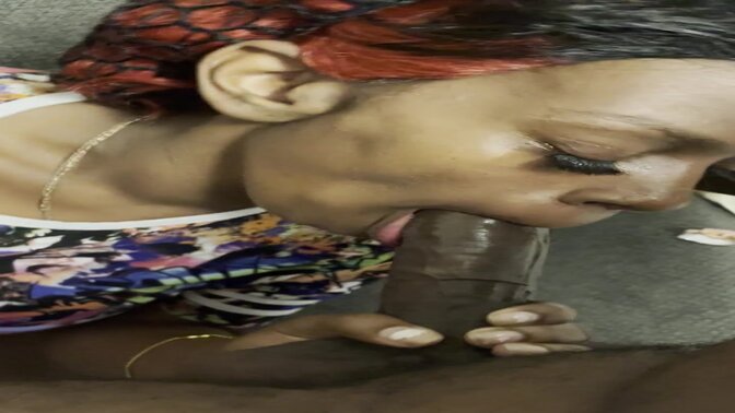 Cheating wife gets a sloppy deepthroat from a BBC eater in French 