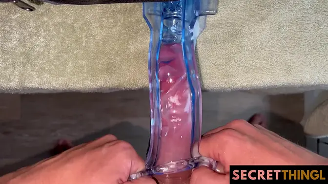 Choking on my big cock, I moan loudly in French as I get a creampie