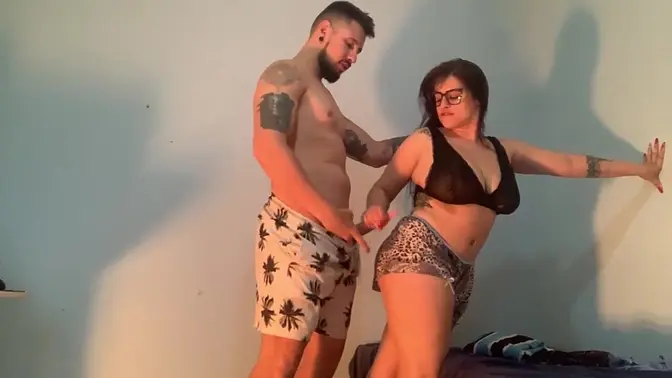 Chubby male dominates busty milf in wild doggystyle anal session