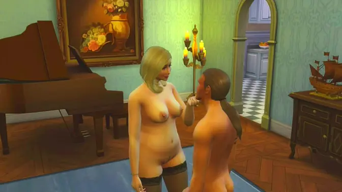 Chubby MILF fucks the gardener