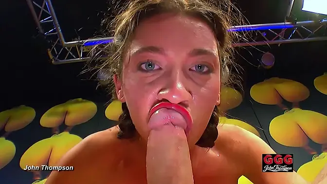 College Cutie Gangbanged and Cums in John Thompson's Mouth