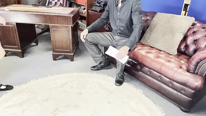 College student gets hard over-the-knee spanking from strict teacher