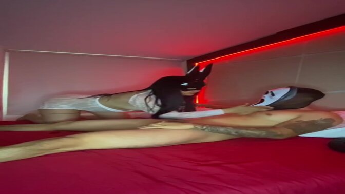 Colombian Ghost Face GF's tight ass fucked hard