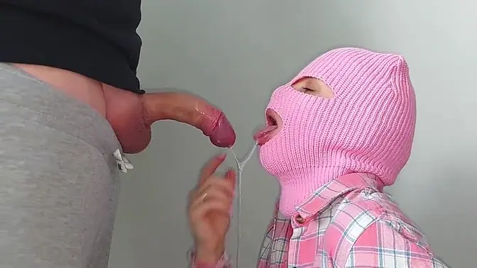 construction site babe sucks cock and swallows cum