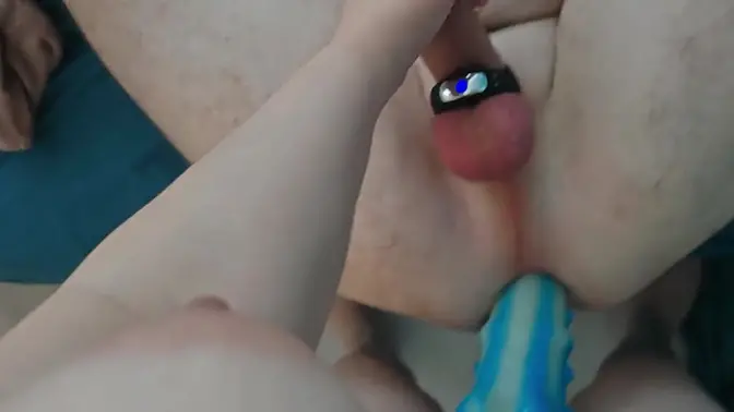 Couple enjoys intense strapon anal pegging session