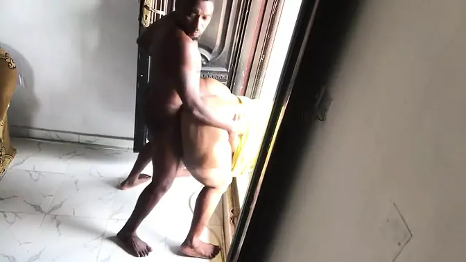 Couple's horny fuck session with neighbors watching