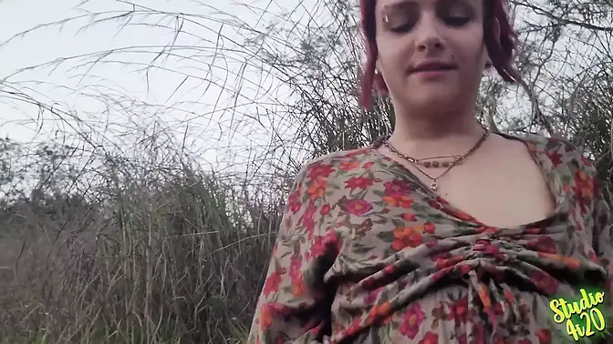 Couple shares big dick in the woods