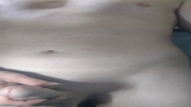 Cowboy baby's big hard dick solo jerk-off session