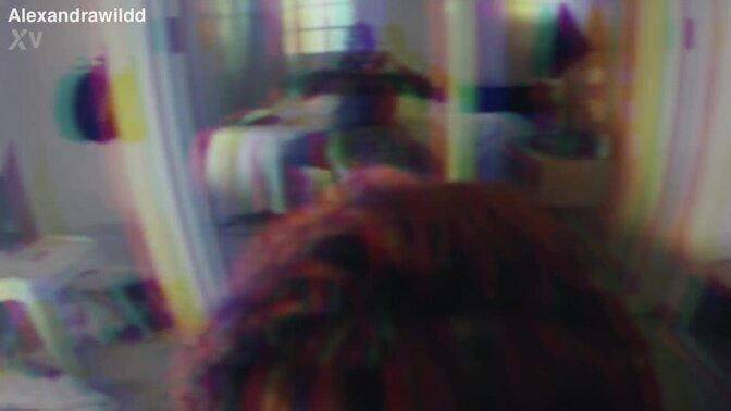 Curly-haired amateur babe bounces on toy while getting face-fucked