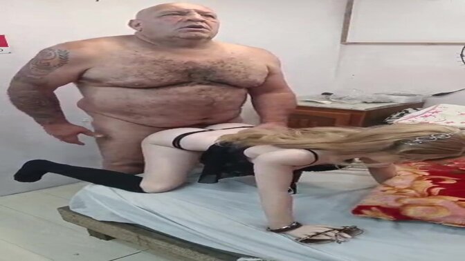 Curvy blonde amateur loves anal with older men