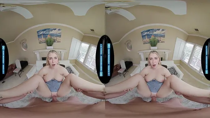 Curvy blonde gets fucked hard all night in intense VR scene