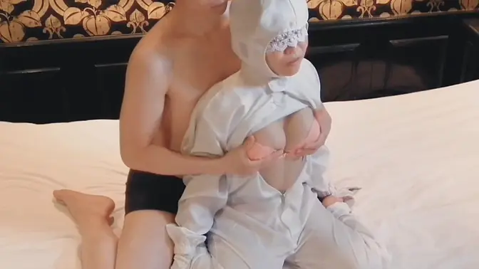 Curvy inspector's big tits play peek-a-boo in sexy lingerie