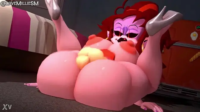 Curvy MILF rides huge cock in Friday Night Funkin' style animation