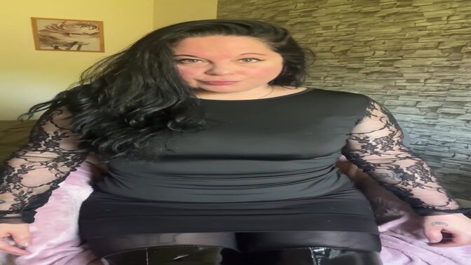 Curvy mistress humiliates & dominates interested chump