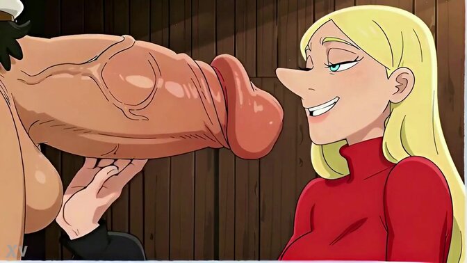 Curvy queen gives massive multi-cum facial handjob