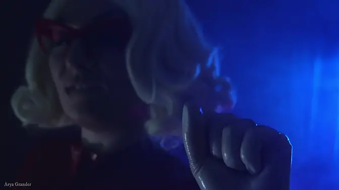 Curvy Swedish model Arya Grander in latex nurse costume