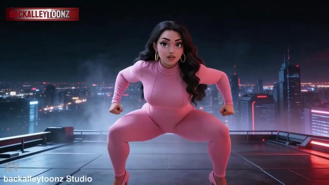 CURVY THICK GIRL SINGING IN SFW AI MUSIC VIDEO