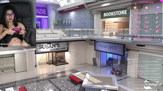 Cute Asian Gamer Girl Plays Sexy Adult Game