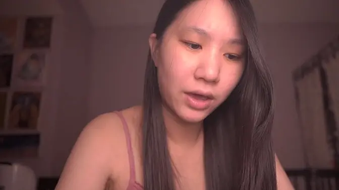 Cute Asian girl reads Bible passages in ASMR - no makeup