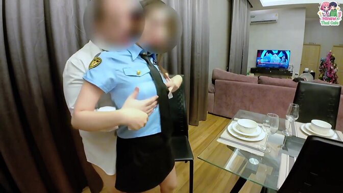 Cute Asian Thai babe gets creampied by her teacher