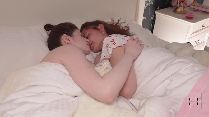 Cute teen and older lesbian friend explore 69 position