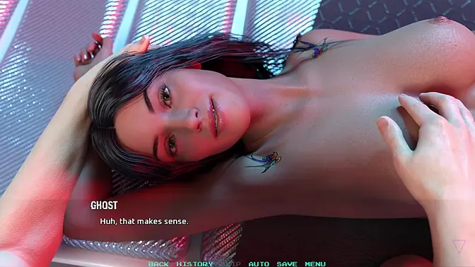 Doggystyle fucking a busty MILF in animated hentai game