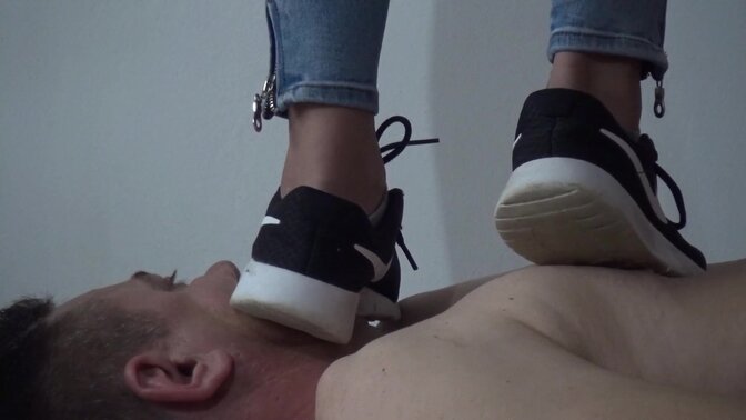 Dominant mistress crushes boy's mouth in extreme BDSM session