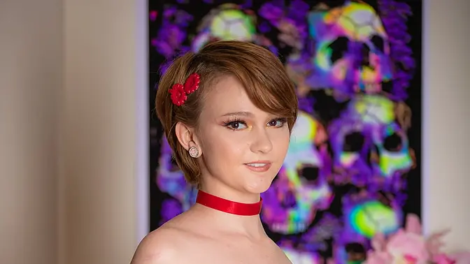 Dominant Stud Pounds Skinny Lucy Valentine's Dripping Wet Pussy