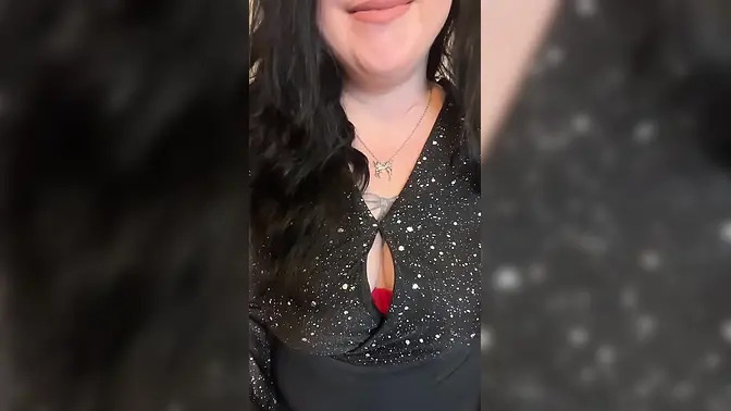 Dominatrix Mistress humiliates with big boobs and chastity cage