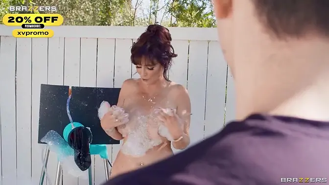 Double Teaming The Foam Party MILF Syren De Mer Brazzers