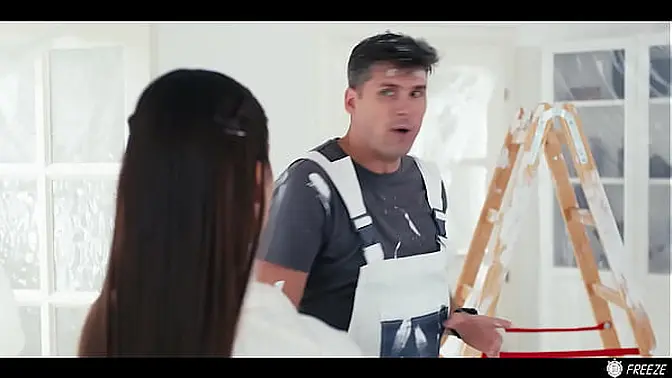 Drenched housewife gets double-pranked and fucked hard